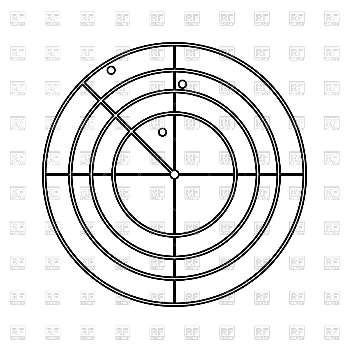 Radar black color icon Stock Vector Image.