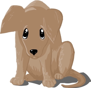 Sad Dog Clipart.