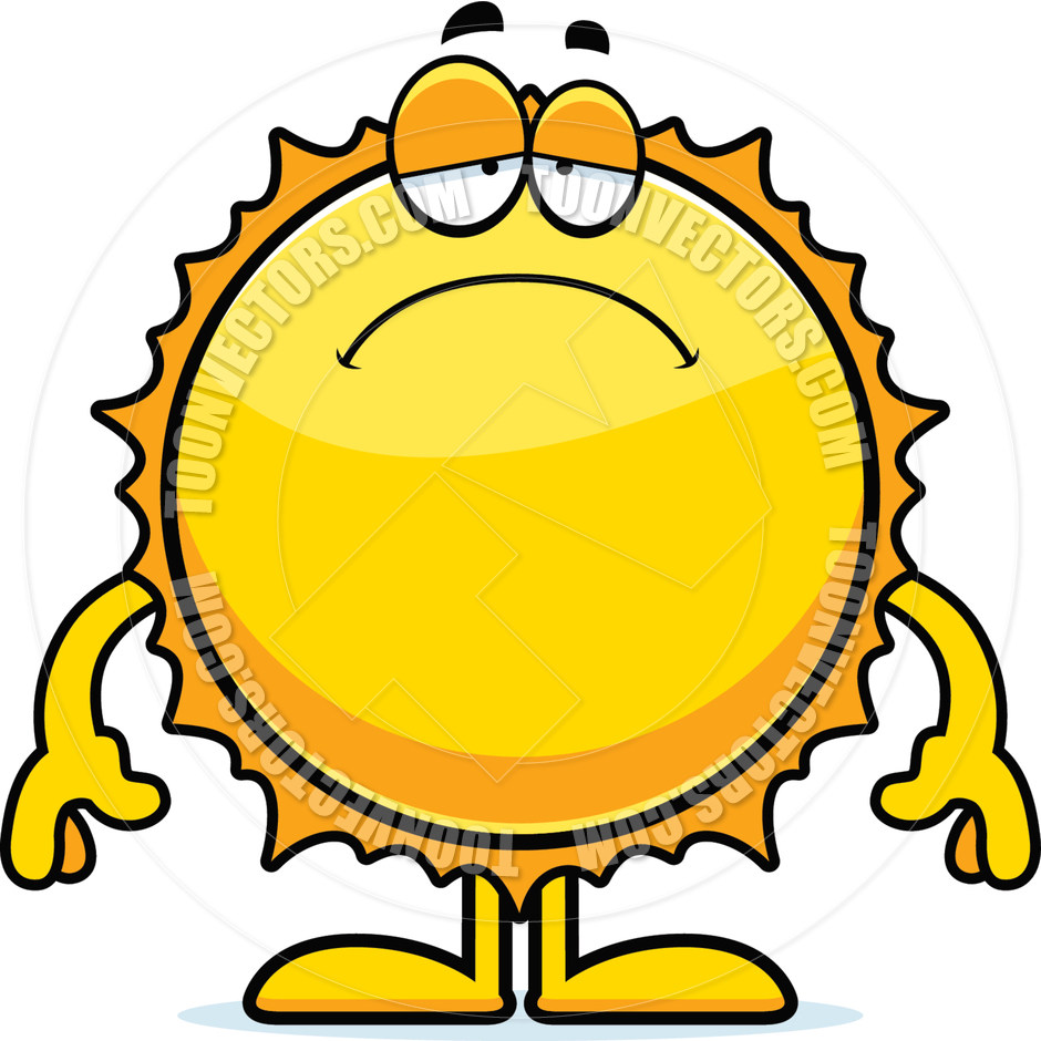 Sad Sun Clip Art.