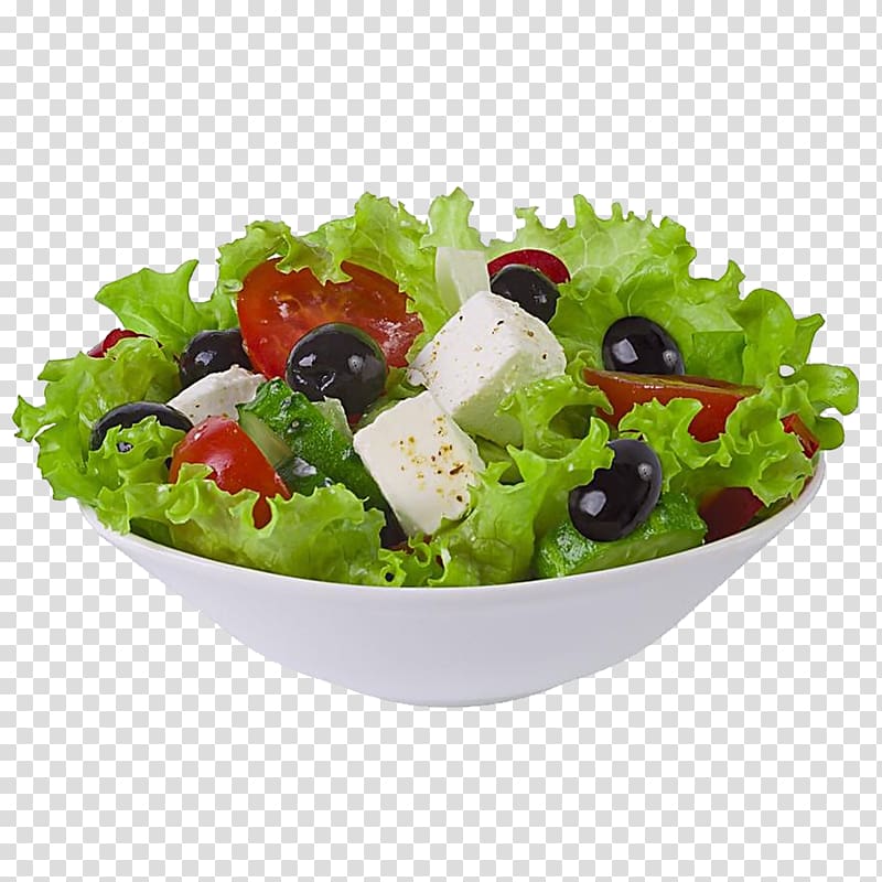 Bowl of fruit salad, Greek salad Fruit salad Israeli salad.