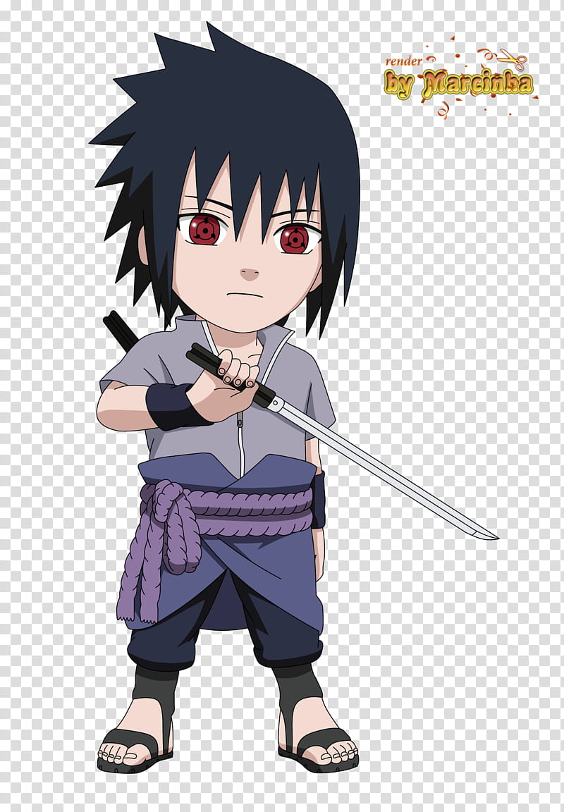 Chibi Sasuke Uchiha transparent background PNG clipart.