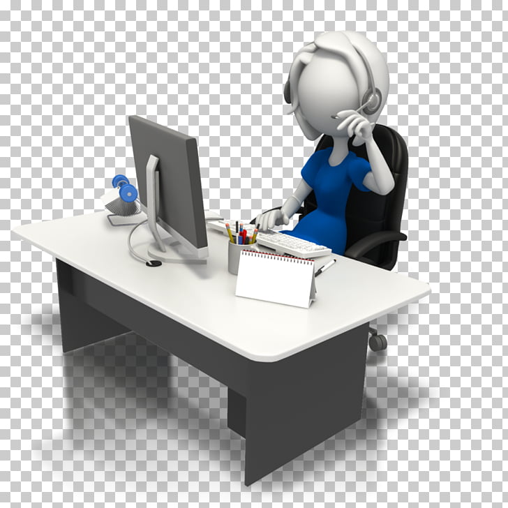 Computer desk Secretary Office , telemarketing PNG clipart.