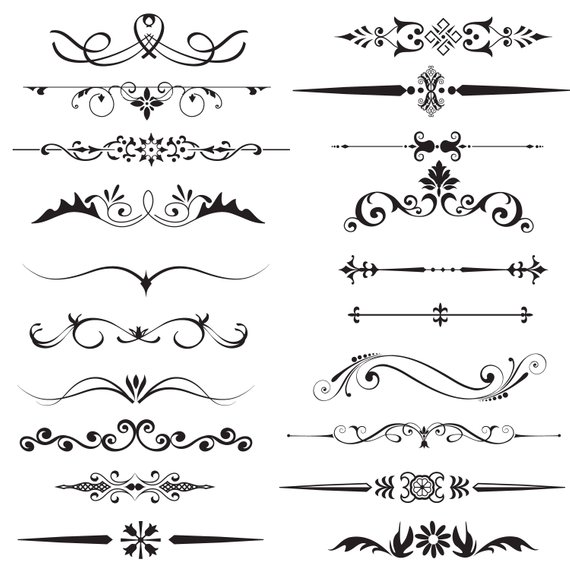 Page divider clipart,Text Divider Clipart,Decorative.