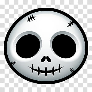 Halloween Avatars, skeleton head illustration transparent.