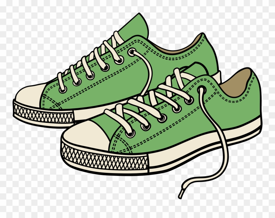 Sneaker Tennis Shoes Clipart Black And White.