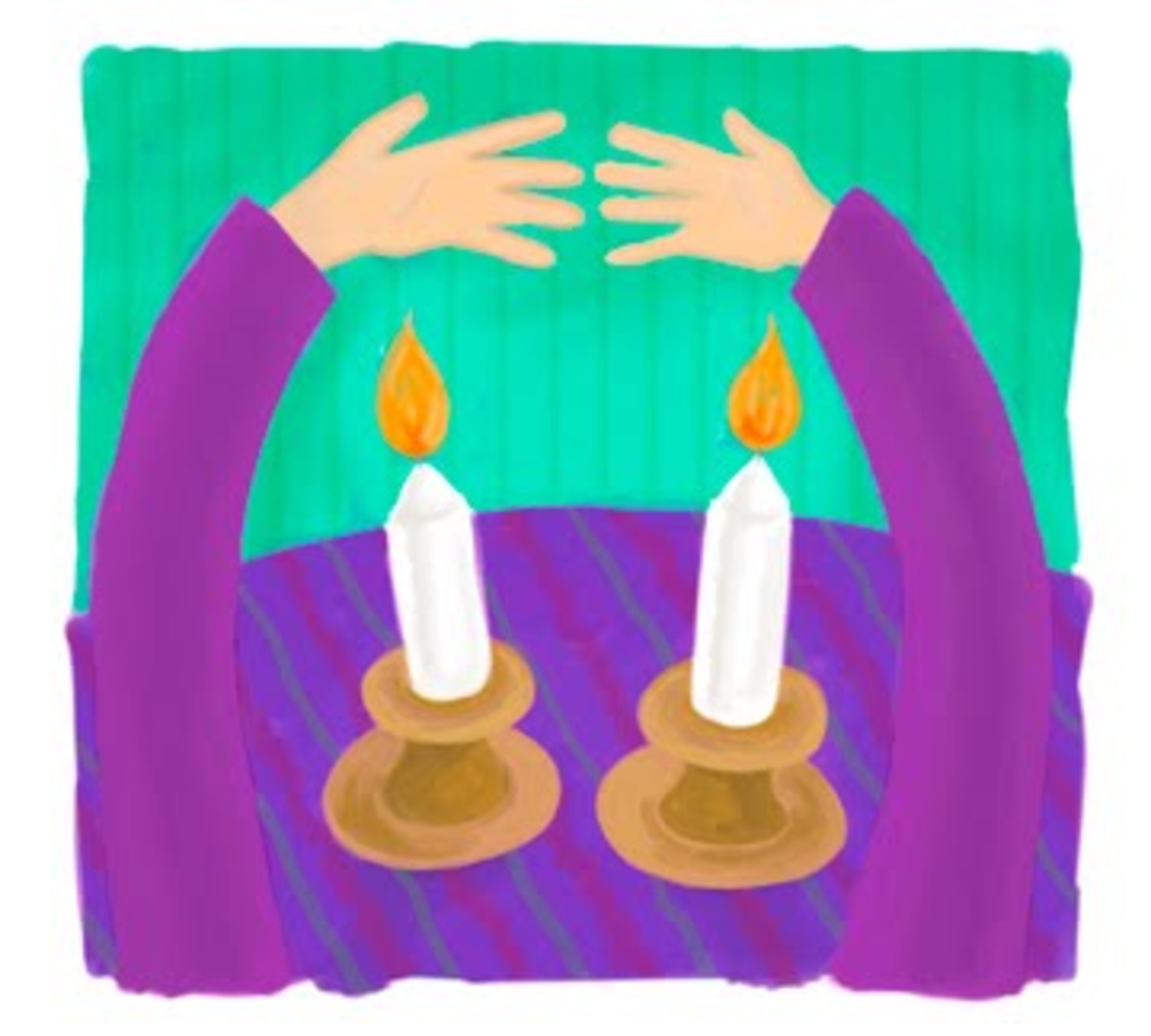 Shabbat Candles Clipart Viewing free image.