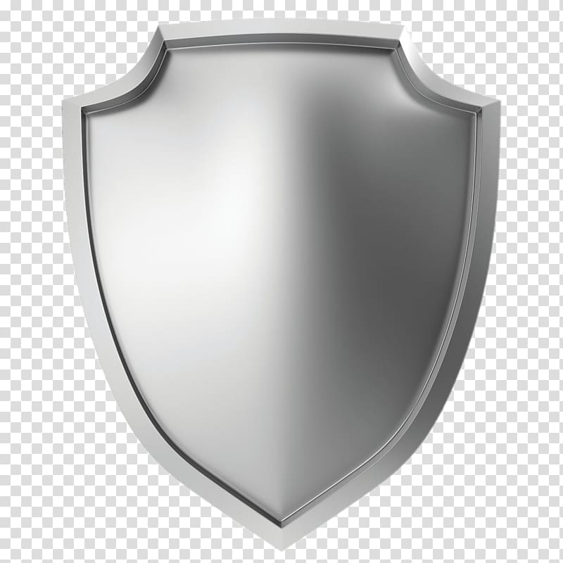 Metal Shield illustration Icon, Silver Shield, silver shield.