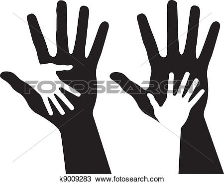 Clipart of Helping hands k9009283.