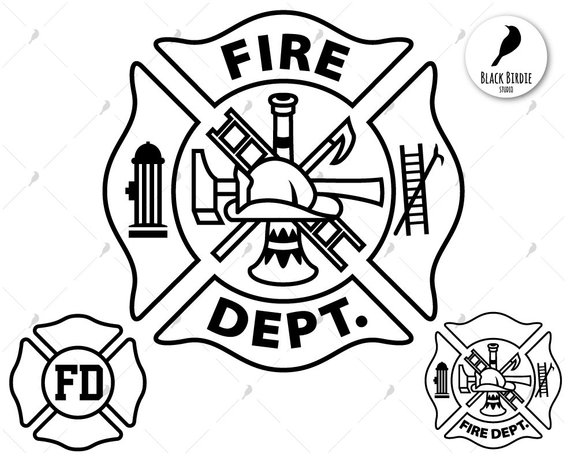 Fire dept svg, firefighter svg, fire department svg, FD svg.