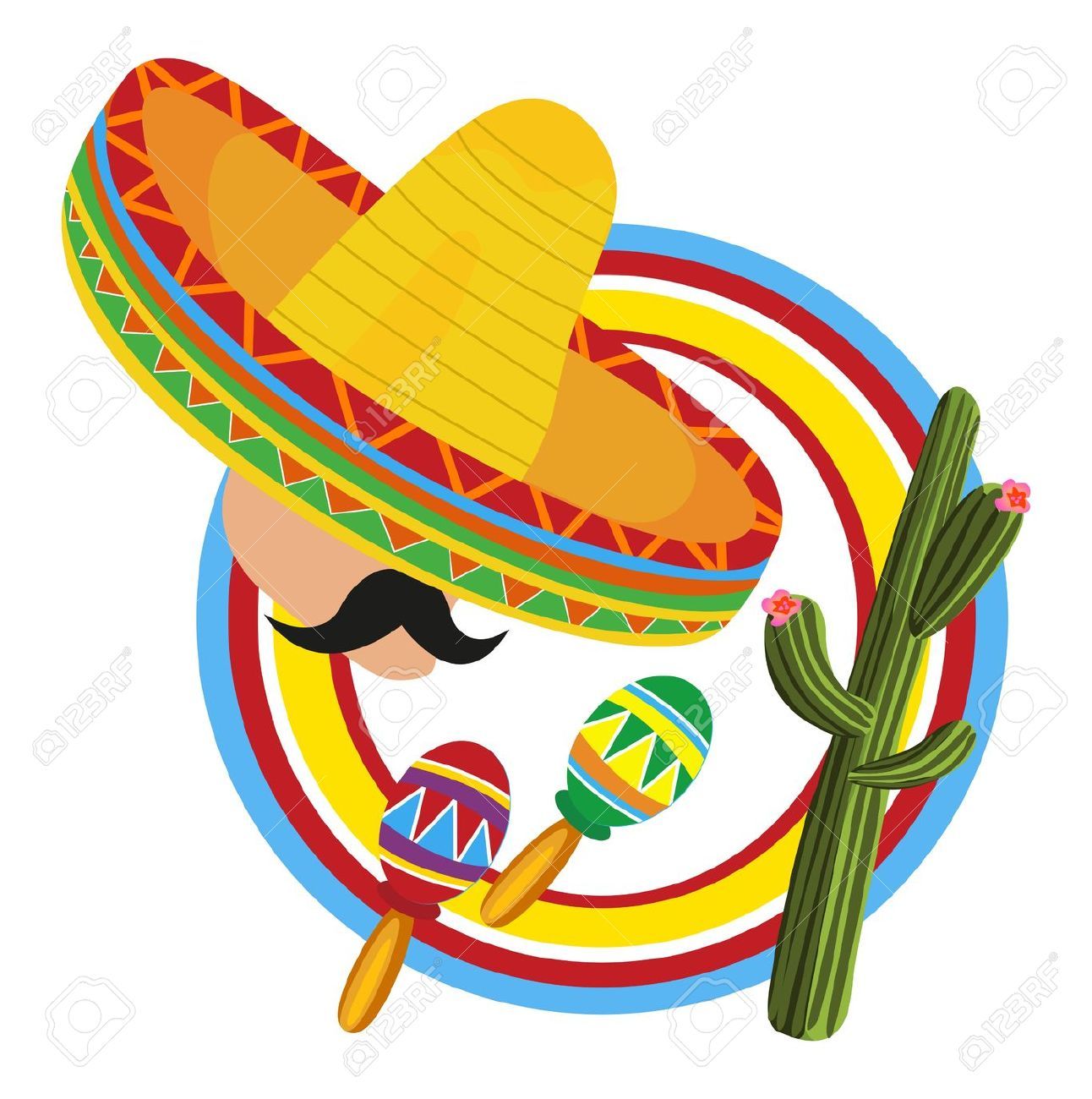 Sombrero Mexicano Clipart.