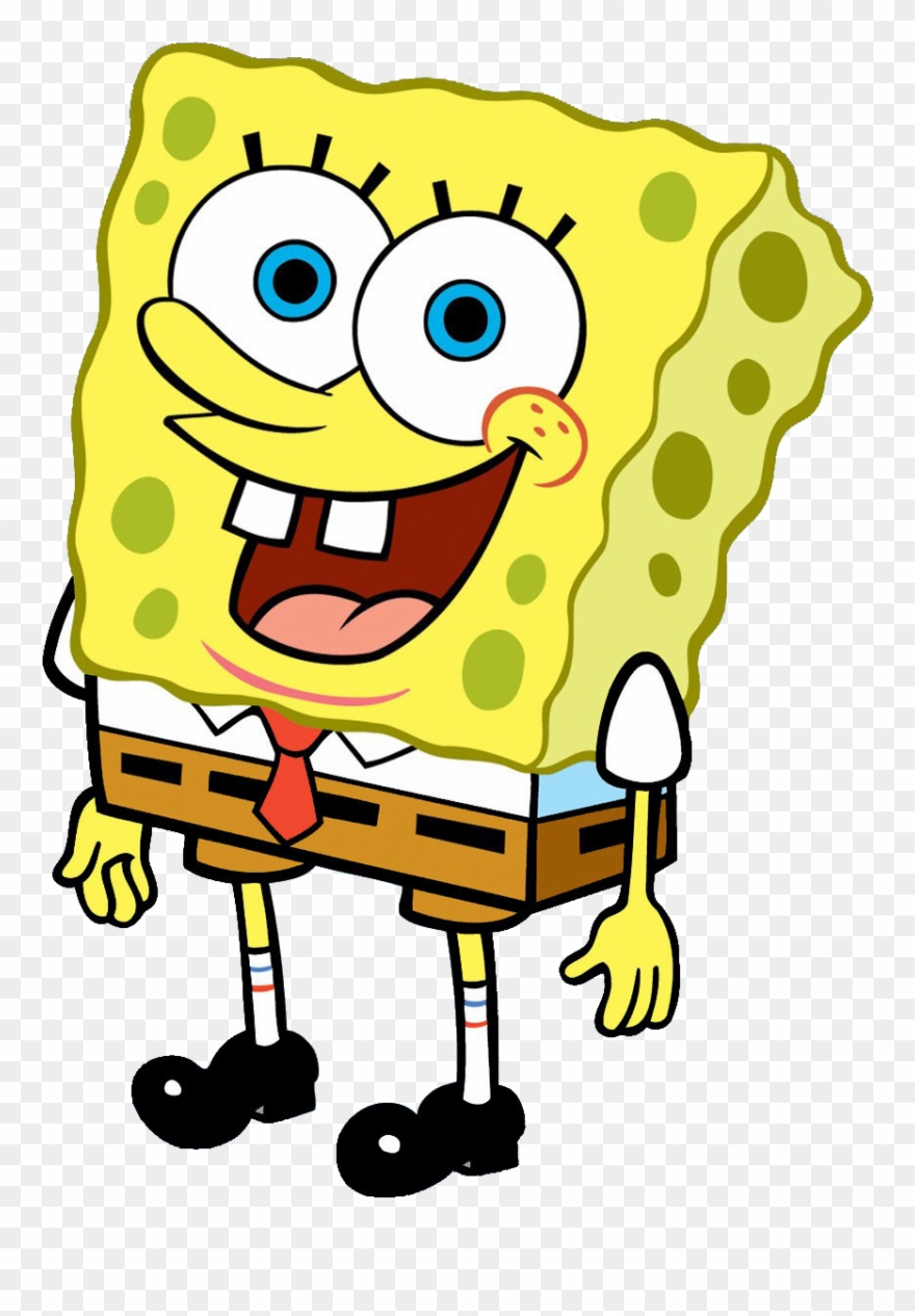 Clipart Black And White Library Boy Transparent Spongebob.