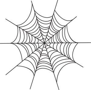 Spider Web Clipart Image: Creepy spider web Halloween.