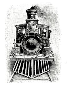 old trains clipart.