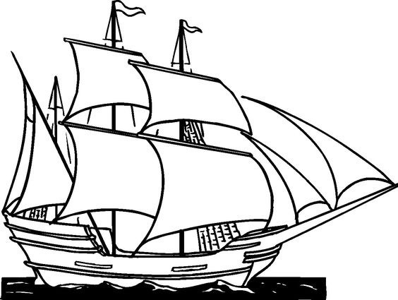 Clipper Ship Clip Art.