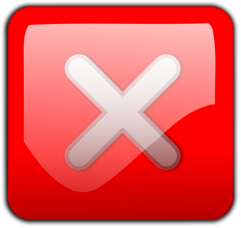 Free Clipart: Close Button red.