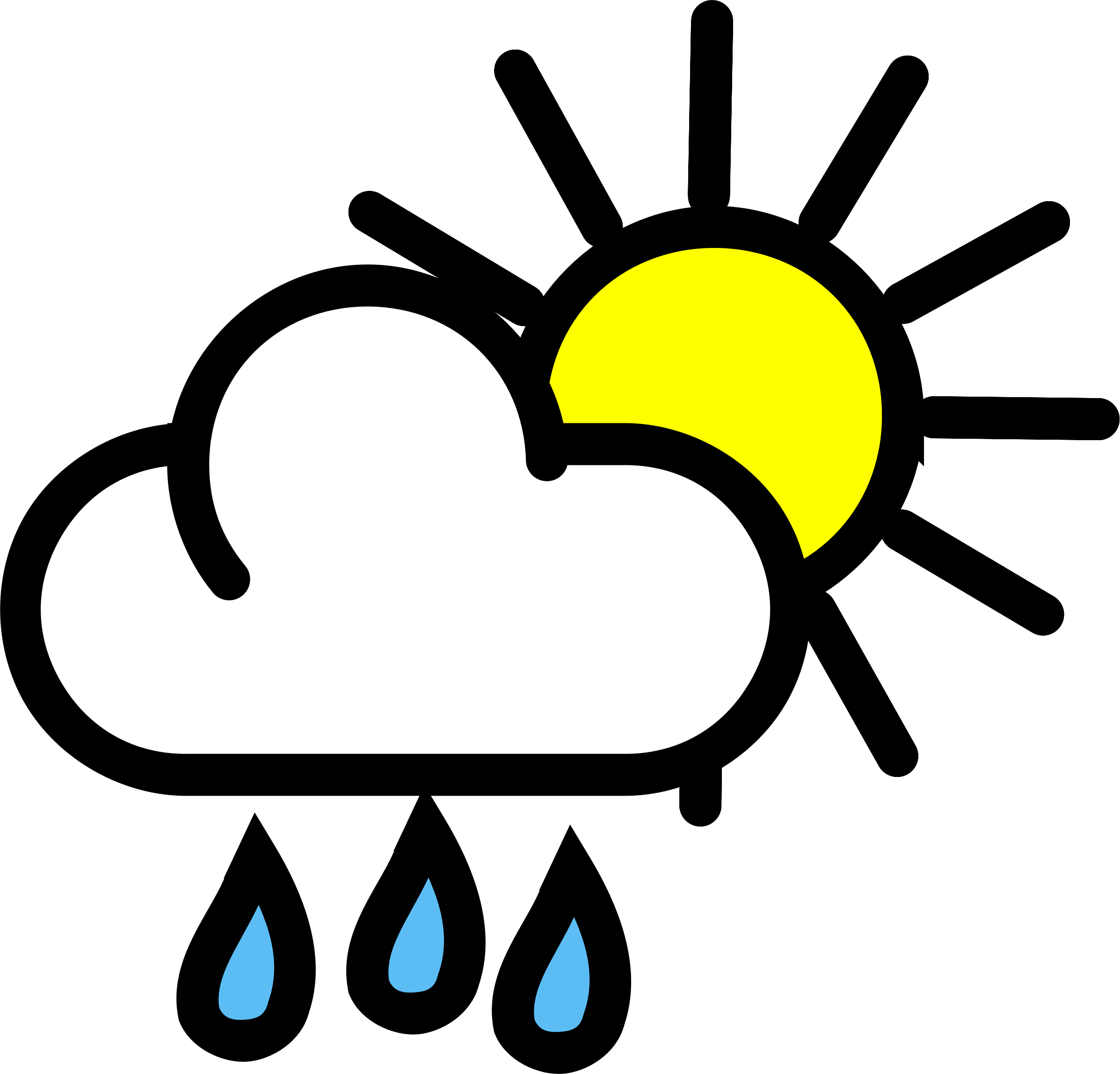 Cloudy And Rainy Clipart.