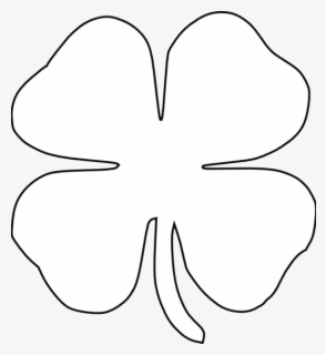 Free Clover Black And White Clip Art with No Background.