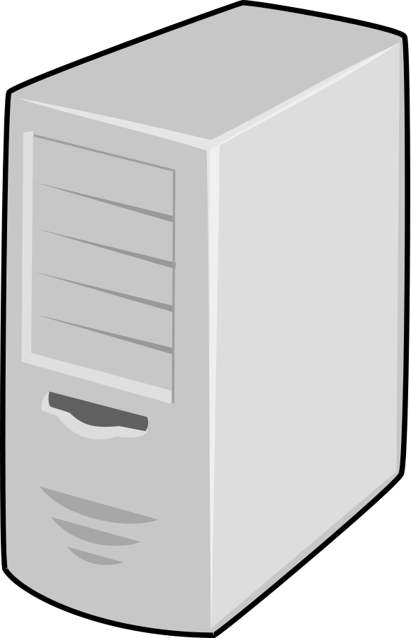 Server Cabinet CPU Clipart, vector clip art online, royalty free.