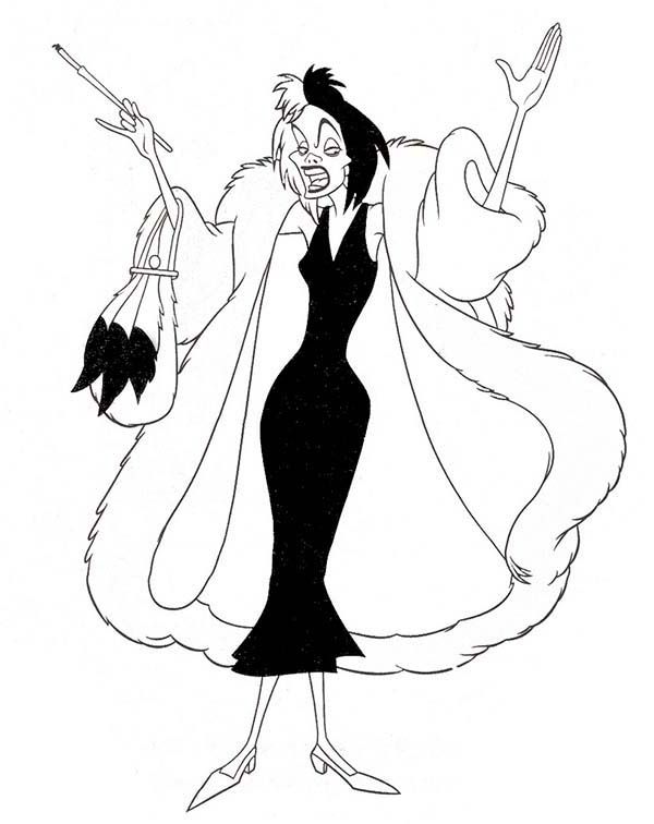 Cruella Deville 101 Dalmatians Clip Art.