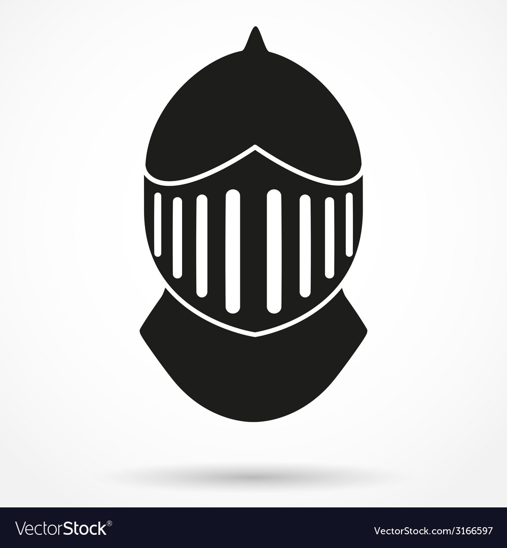 Silhouette symbol of Knights Helmet.