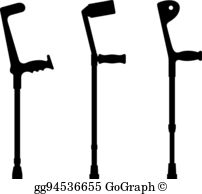 Crutches Clip Art.