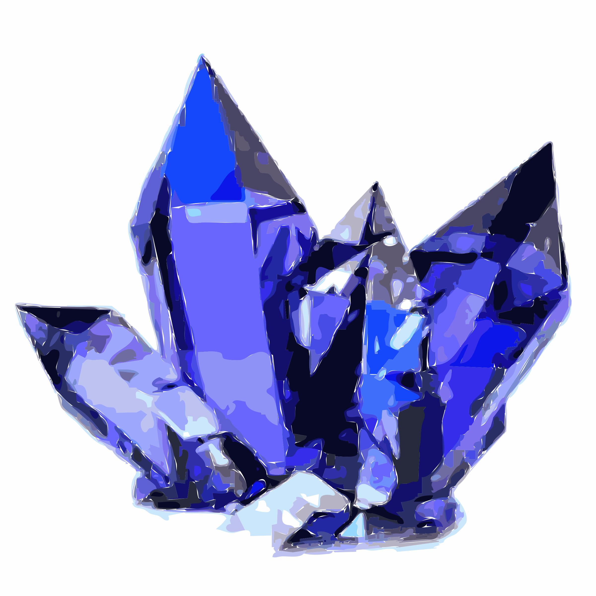 Blue Crystals Vector Clipart image.