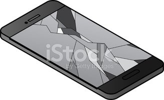 Cracked Phone stock vectors.