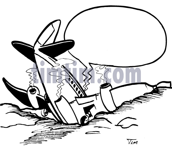 Free drawing of A Jet Airline Crash BW from the category.