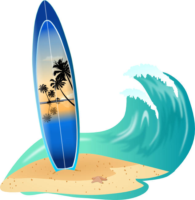 Crashing Waves Clipart.