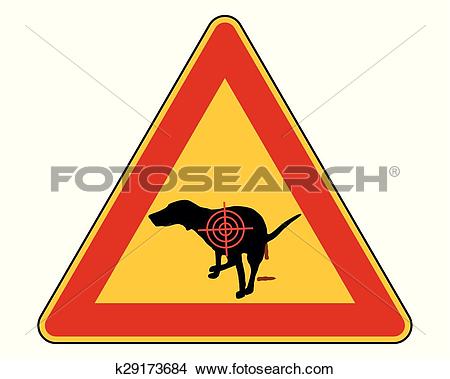 Clipart of Aim at dogs crapping k29173684.