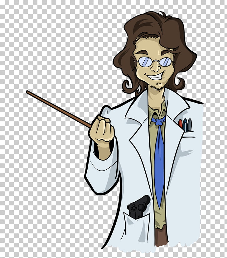 Cartoon Human behavior , crazy professor PNG clipart.