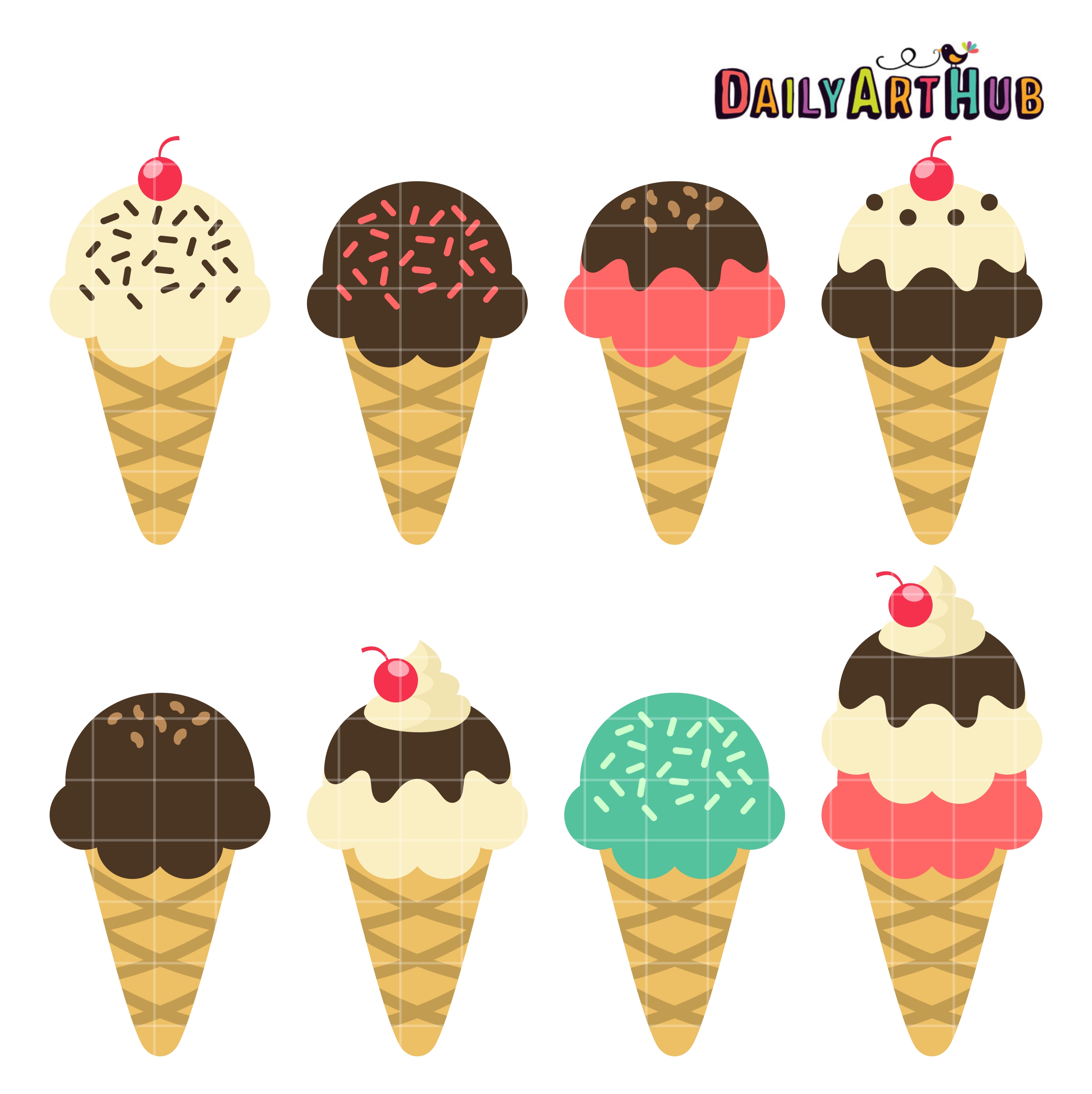 Ice cream clip art pictures.