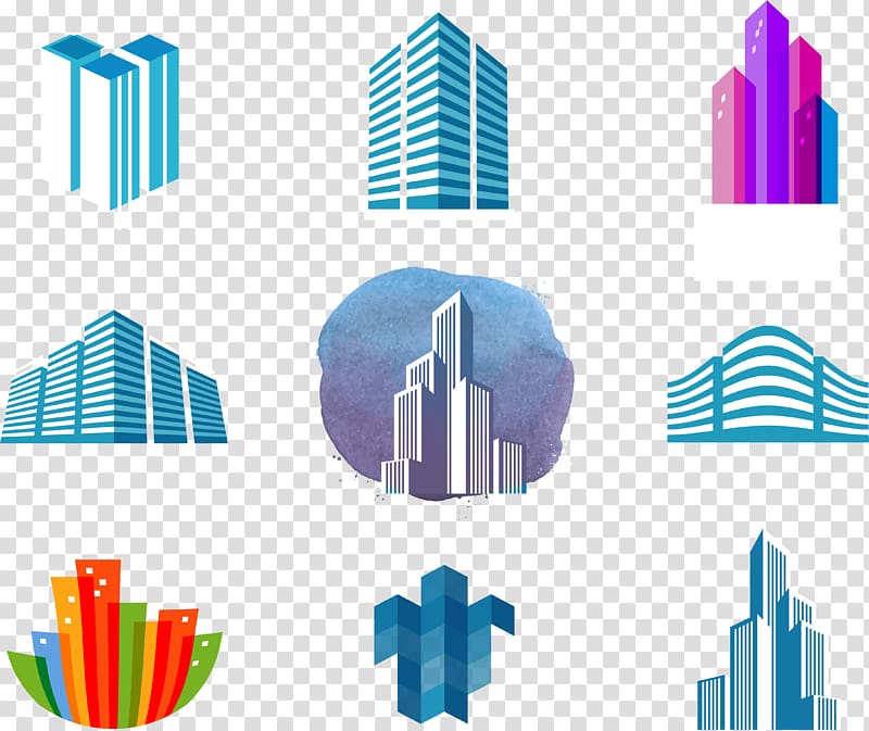 Logo House Building Skyline, Creative logo transparent.