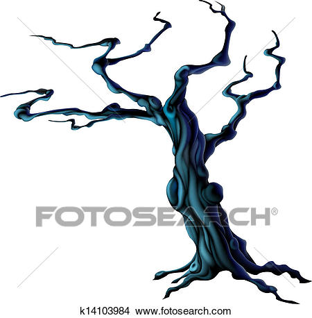 Spooky Halloween Tree Clipart.