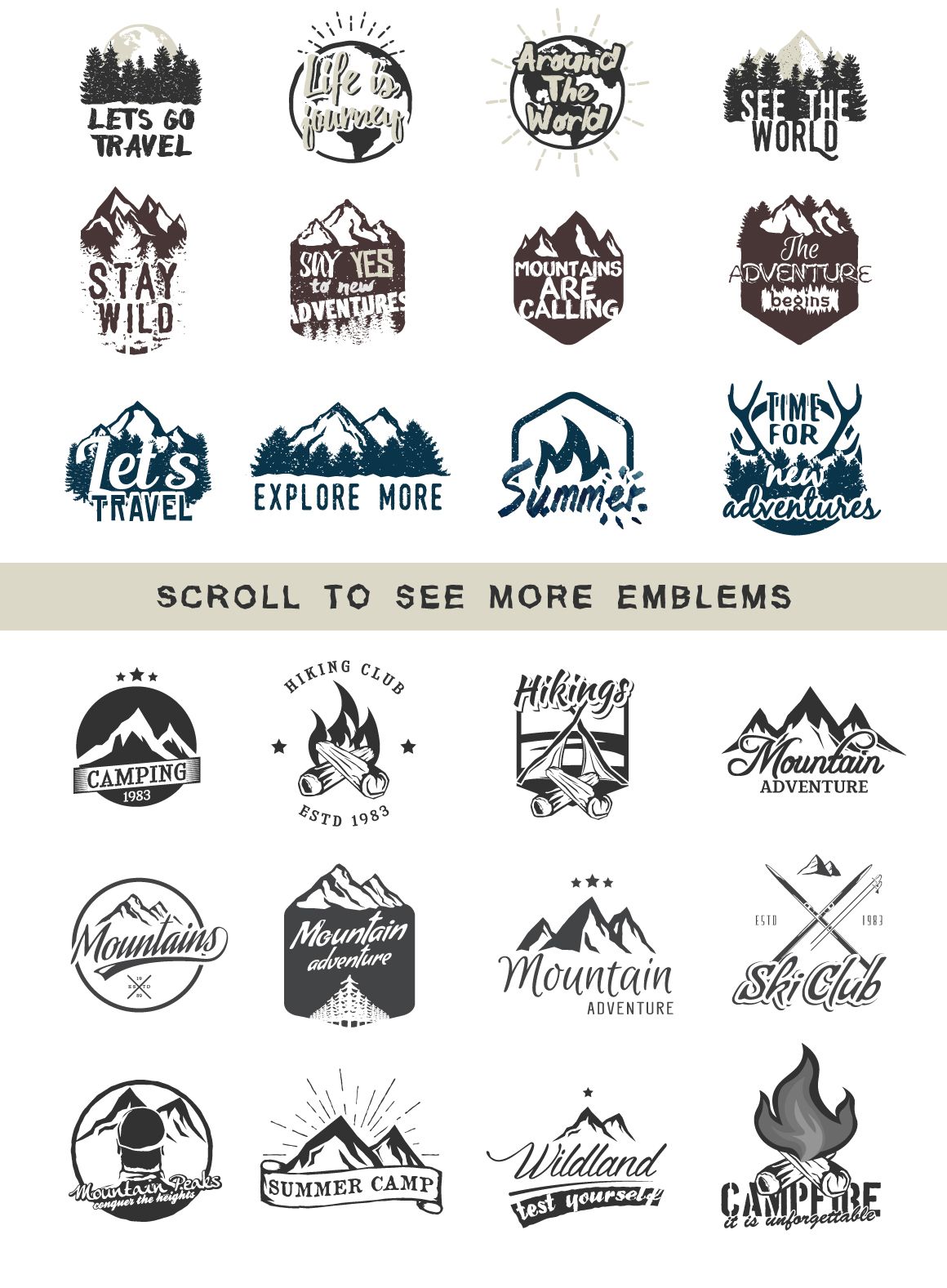 24 ADVENTURE LOGOS PACK by Roman Paslavskiy on.