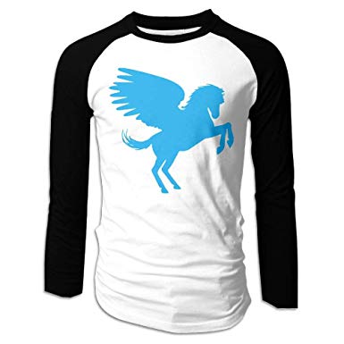 Amazon.com: FSKH@@ Pegasus Clipart Men\'s Crewneck Long.