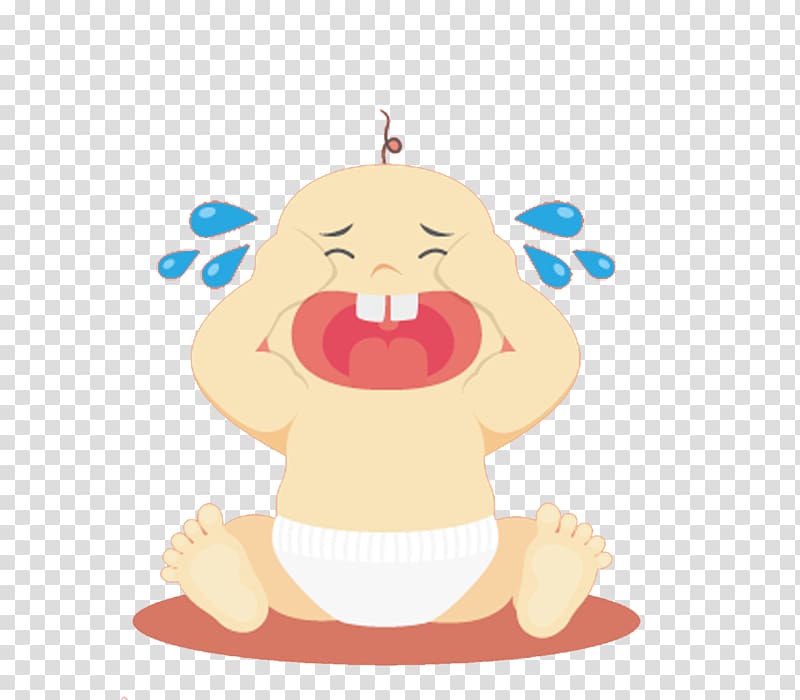 Infant Child Illustration, Cried baby boy transparent.