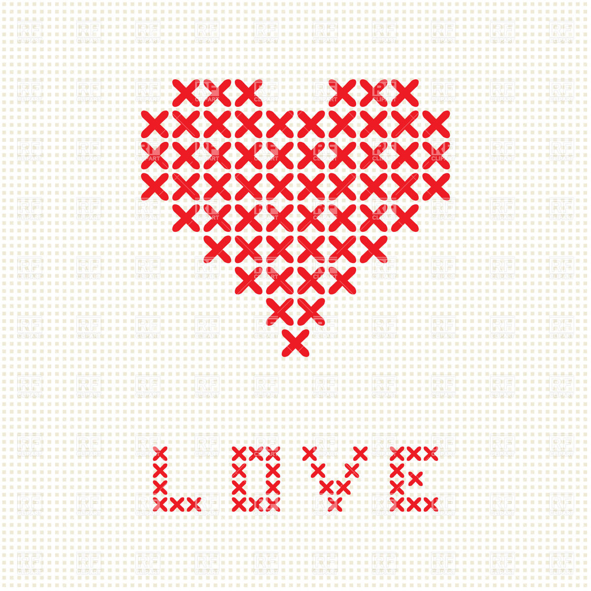 Artistic christmas cross stitch style ornament Vector Image #20346.