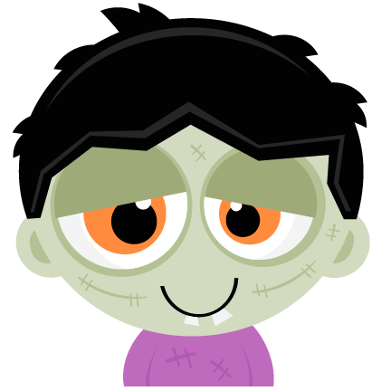 Cute zombie clipart.