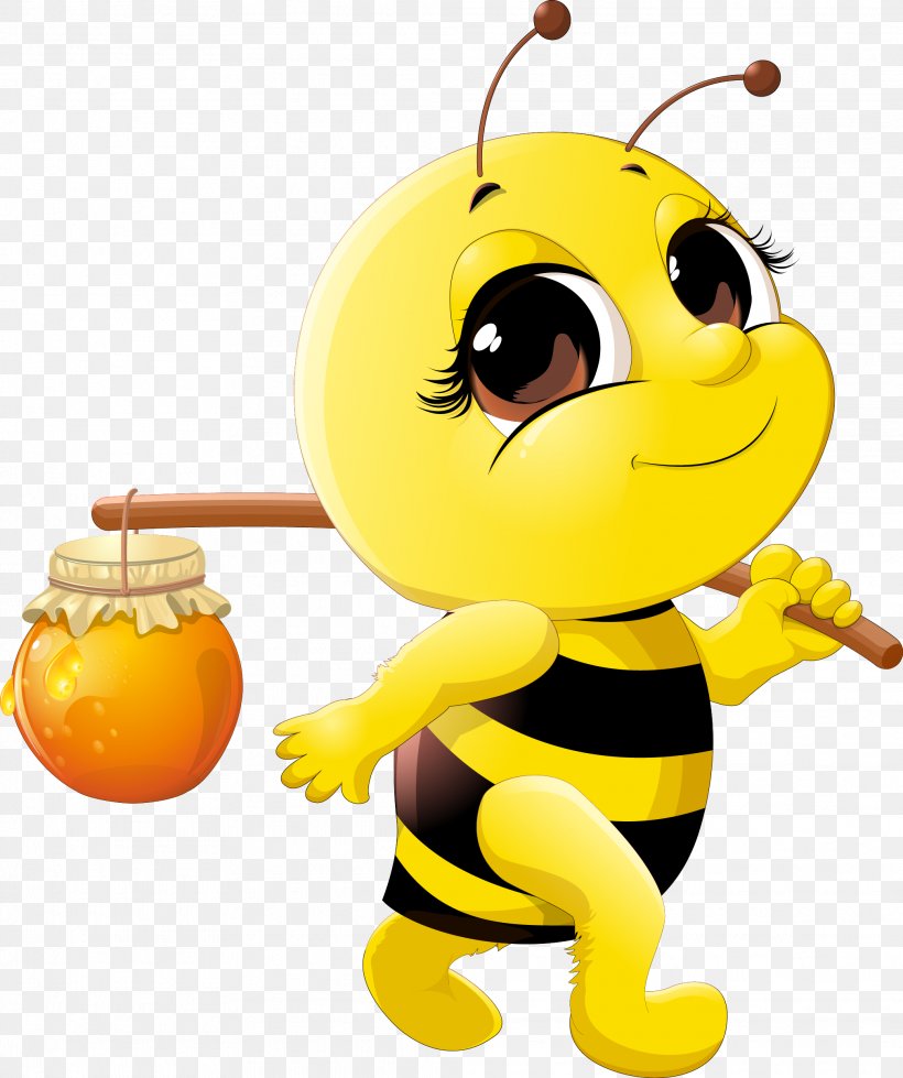 Honey Bee Cartoon Clip Art, PNG, 2022x2416px, Bee, Beehive.