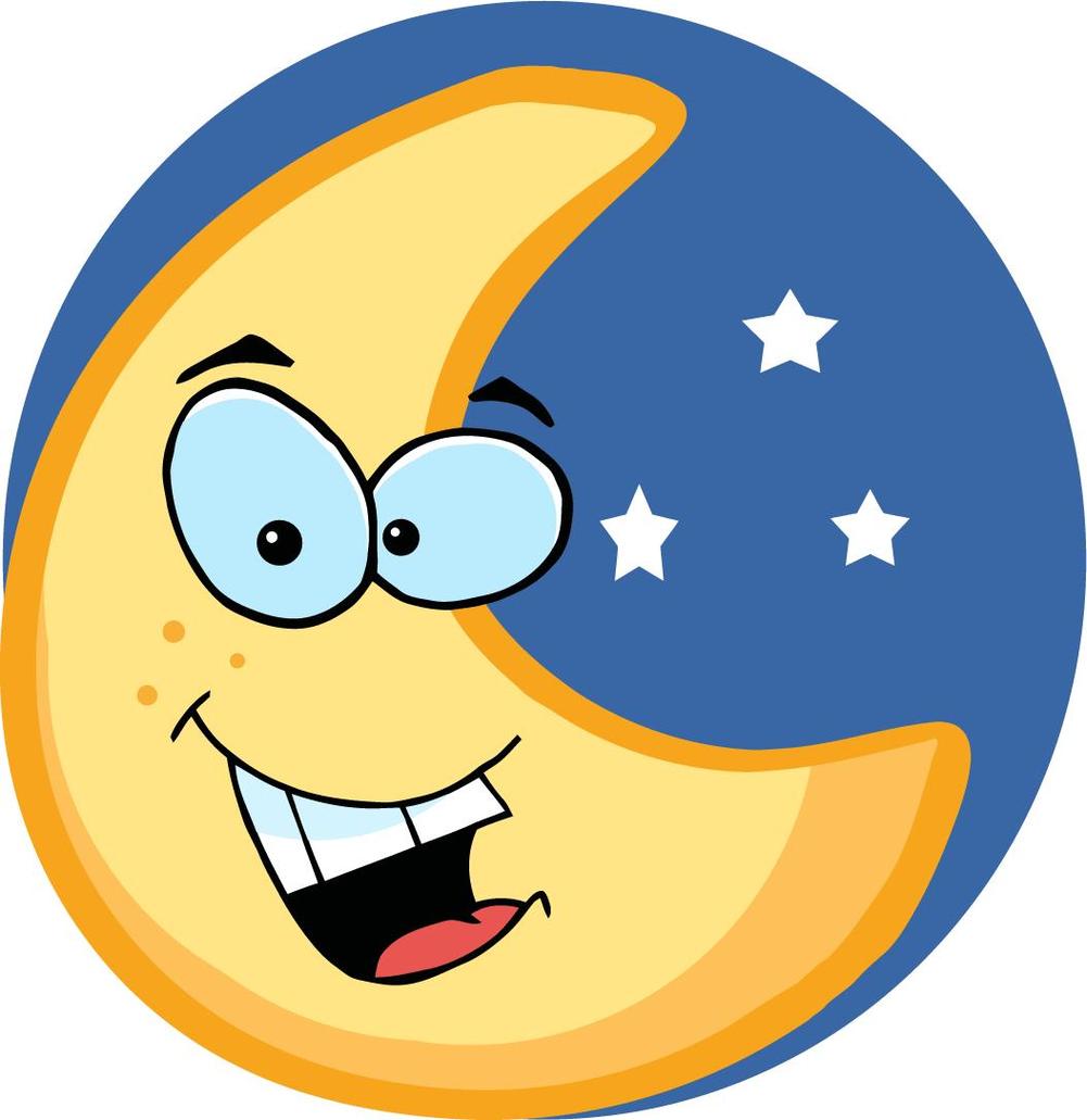 Cute Moon clipart.