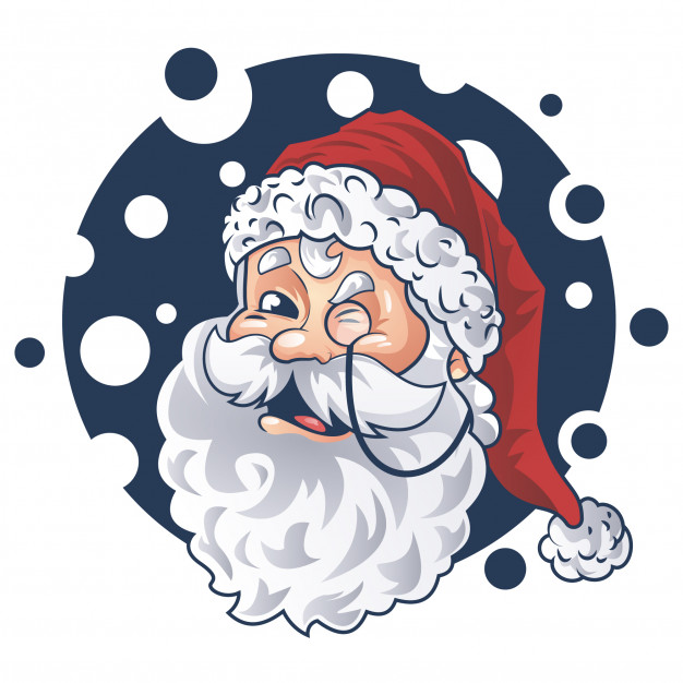 Cute santa face vector design Vector.