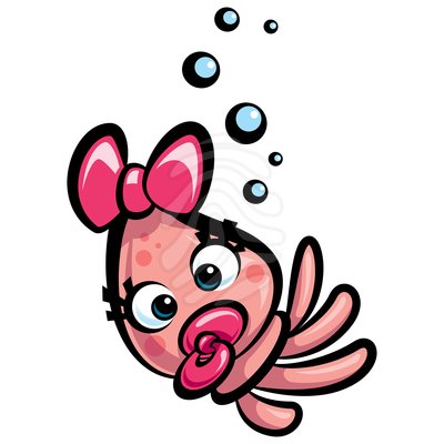 Cute squid clipart.