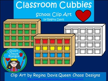 A+ Clip Art: Classroom Cubbies.