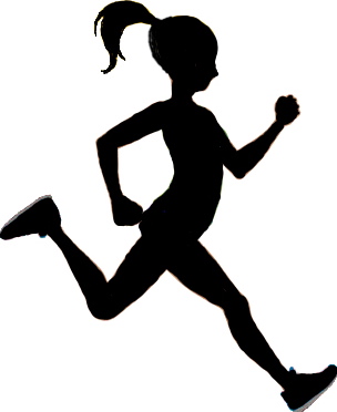 Free Silhouette Of Woman Running, Download Free Clip Art.