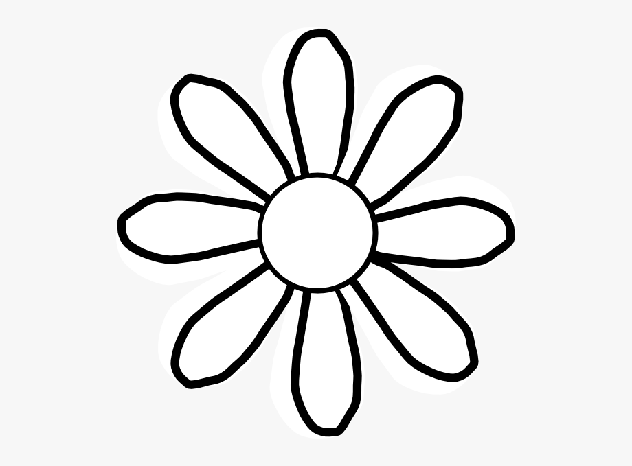 Clipart Spring Flowers Black And White.