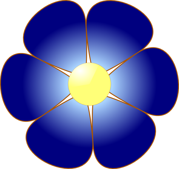 459 Blue Flower free clipart.