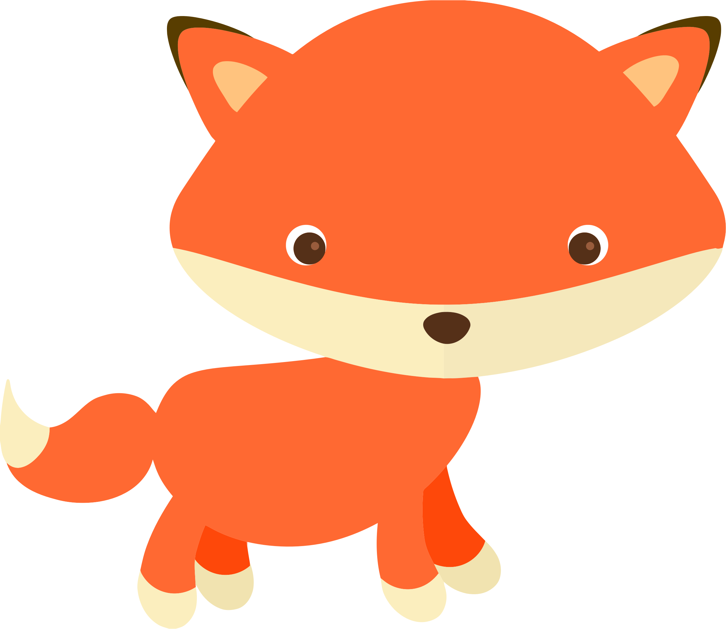 313 Cute Fox free clipart.