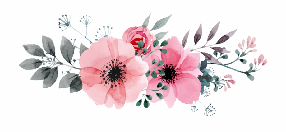 Flowers Vectors Clipart Png Image 05.