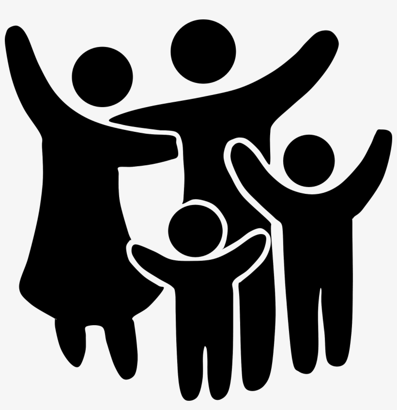 Family Clipart Black And White.